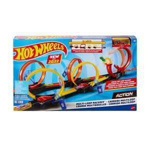 Joc masinute Pista buclelor duble Hot Wheels