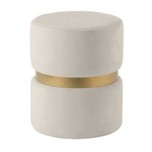 Taburet rotund Actuel, 38 cm, culoare bej