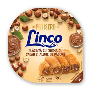 Placinta cu crema de cacao si alune de padure Linco Patisero, 800g