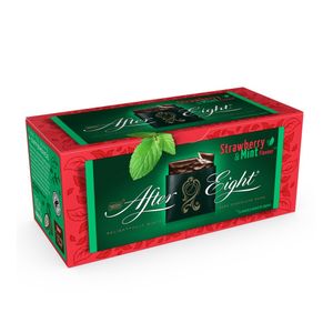 Ciocolata neagra After Eight, cu menta si aroma de capsuni, 200 g