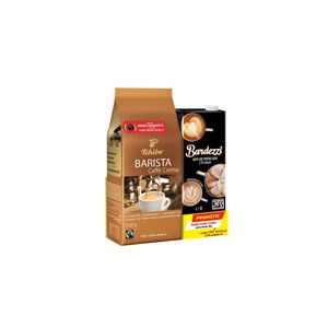 Cafea boabe Tchibo Barista Caffe Crema 1 kg + Lapte UHT Bardezzi, 1 l