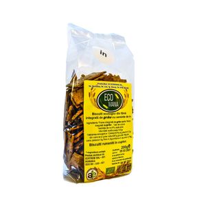 Biscuiti integrali cu seminte de in BIO EcoMania, 150 g