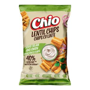 Chipsuri cu linte, smantana si ceapa Chio, 65 g