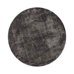 Covor Puffy rotund Indomex, 80cm, Model Antracit