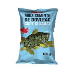 Miez seminte de dovleac copt si sarat Auchan, 100 g
