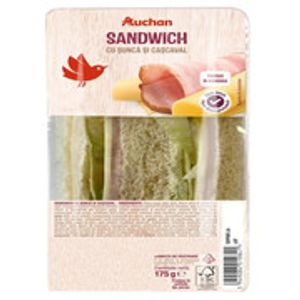 Sandwich cu sunca si cascaval Auchan,  175g