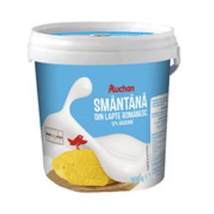 Smantana Auchan, 12% grasime, 900 g