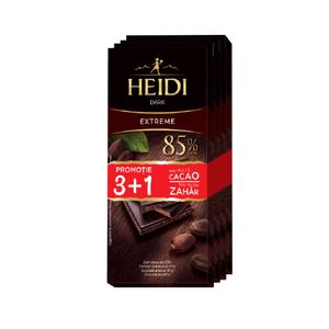 Pachet Promo Heidi Dark 85% 3+1 x 80 g