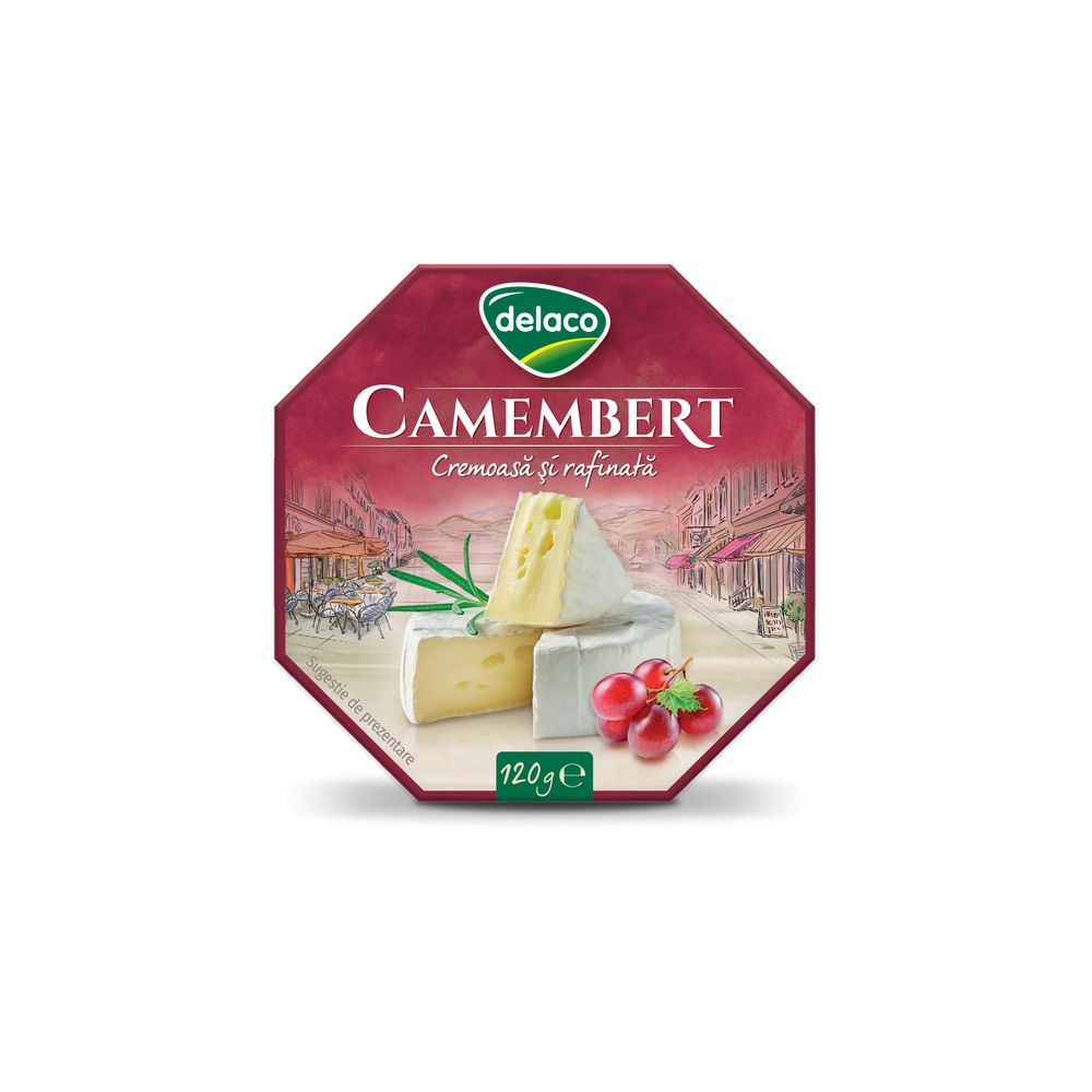 Branza Camembert Delaco, 120 g | Pret avantajos - Auchan.ro