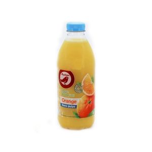 Suc natural de portocale fara pulpa Auchan, 1 l