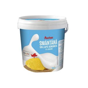 Smantana Auchan, 12% grasime, 900 g