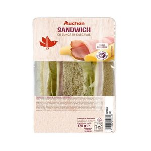 Sandwich cu sunca si cascaval Auchan,  175g