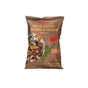 Mix de ciuperci cu hribi si galbiori calitatea I Auchan, 500g