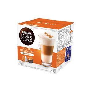 Capsule cafea Nescafe Latte Macchiato Caramel, compatibile Dolce Gusto, 16 capsule