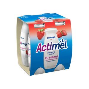 Iaurt de baut Actimel, cu aroma de capsuni, 4 x 100 g