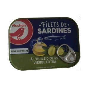 File de sardine in ulei de masline Auchan, 100g