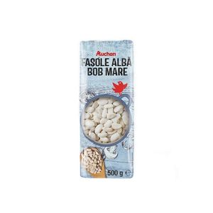 Fasole alba bob mare Auchan, 500g