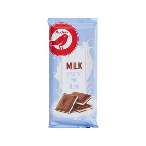 Ciocolata cu lapte umpluta cu crema de lapte Auchan, 100 g