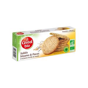 Biscuiti Cereal Bio cu susan si mac, 132 g