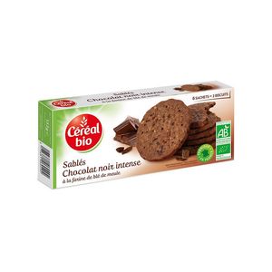 Biscuiti Cereal Bio cu ciocolata neagra, 132 g