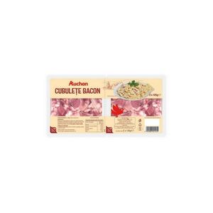 Bacon cubulete Auchan, 2 x 125 g