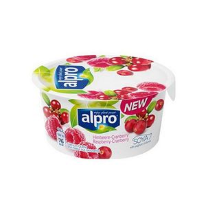 Produs fermentat din soia cu zmeura si merisoare Alpro, 150 g