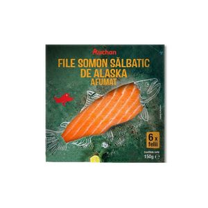 File de somon afumat Auchan, 150 g