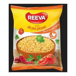 Fidea de preparare rapida cu gust de pui picant 60gr, Reeva