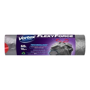 Saci gunoi cu sistem de legare Vortex 60lx10buc