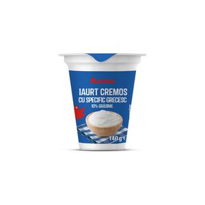 Iaurt cu specific grecesc 10% grasime, 140g Auchan