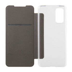 Husa Carte Qilive, Samsung S20, negru/transparenta