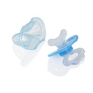 Suzeta cu rol de periuta de dinti Brush Baby, albastru, +3 luni