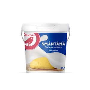 Smantana Auchan, 20% grasime, 900 g