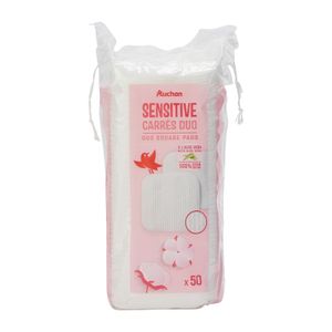 Dischete demachiante patrate Auchan 50 bucati