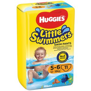 Scutece Huggies Dory Little Swimmers, marimea 5 - 6, 12 - 18 kg, 11 bucati