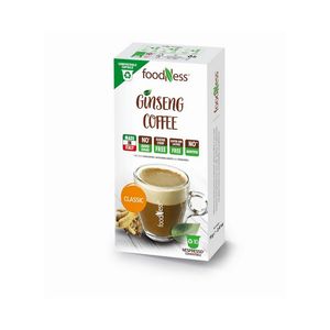 Capsule cafea FoodNess cu Extract de Ginseng, compatibile Nespresso, 10 capsule