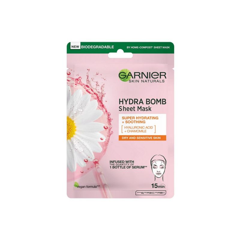 masca-servetel-garnier-hydrabomb-cu-extract-de-musetel