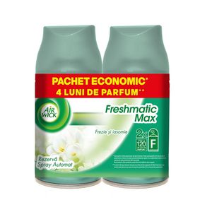 Rezerva odorizant camera Air Wick Freshmatic Frezie si Iasomie, 2 x 250 ml