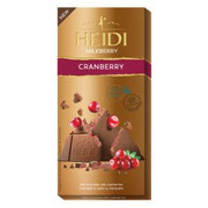 Ciocolata cu lapte si merisoare Heidi, 80 g