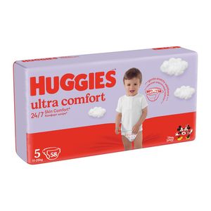 Scutece Huggies Ultra Comfort Mega, marimea 5, 12-22 kg, 58 buc