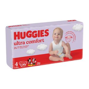 Scutece Huggies Ultra Comfort Jumbo, marimea 4, 7 - 18 kg, 50 bucati