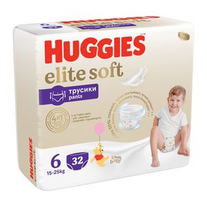 Scutece Chilotel Huggies Elite Soft Pants Mega, marimea 6, 15 - 25 kg, 32 bucati