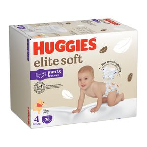 Scutece Chilotel Huggies Elite Soft Pants, marimea 4, 9-14 kg, 76 buc