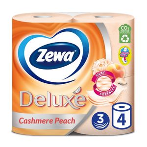 Hartie igienica Zewa Deluxe Cashmere Peach 4 role, 3 straturi