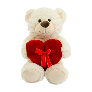 Urs de plus cu inimioara One Two Fun, 25 cm, diverse culori