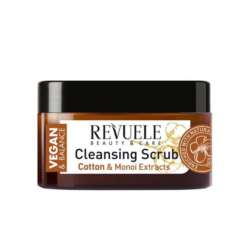 scrub-de-corp-revuele-vegan-and-balance-cleansing-cu-ulei-de-bumbac-si-extract-de-monoi-240-ml