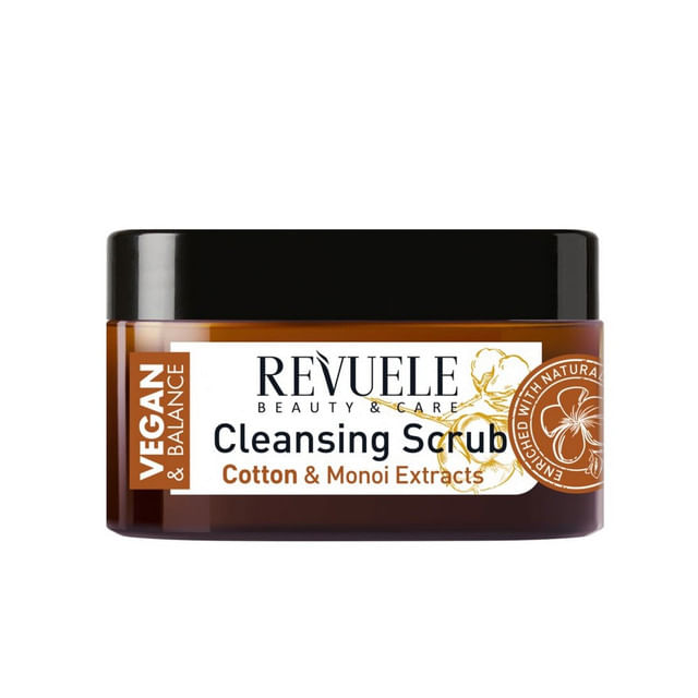 scrub-de-corp-revuele-vegan-and-balance-cleansing-cu-ulei-de-bumbac-si-extract-de-monoi-240-ml