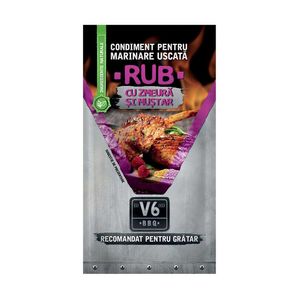 Condiment cu zmeura si mustar Rub V6BBQ 40 g