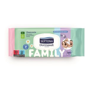 Servetele umede Septona Dermasoft Family, 100 buc