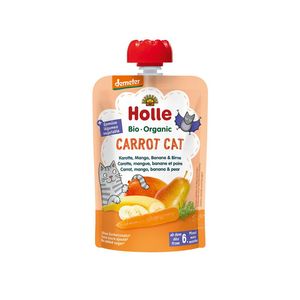 Piure de morcovi, mango, banane si pere Holle Baby, de la 6 luni, 100 g